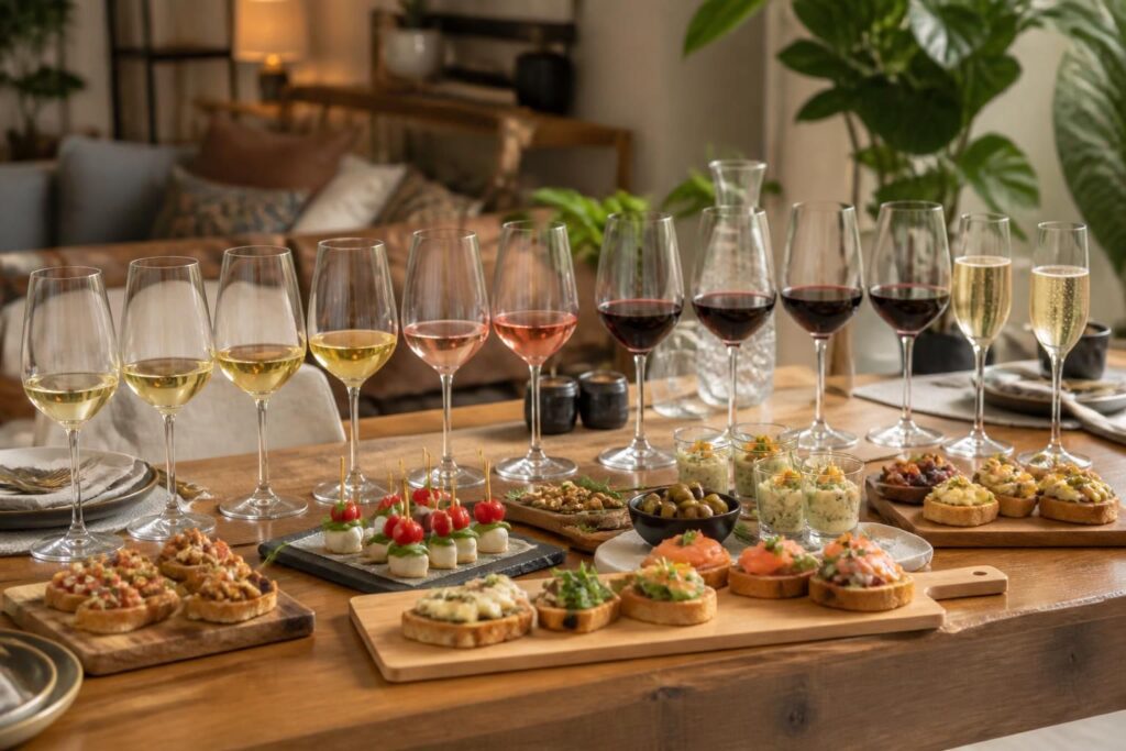 découvrez 12 accords parfaits entre vins et bouchées faciles pour réussir votre apéro dînatoire avec convivialité et simplicité.