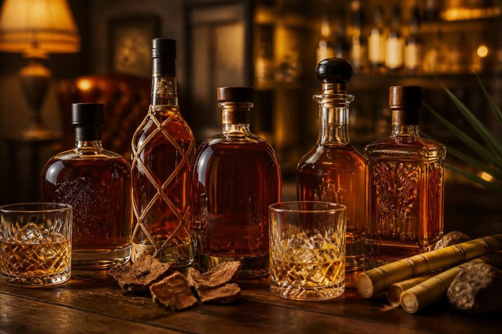 découvrez notre sélection exclusive de spiritueux d'exception : whiskys raffinés et rhums authentiques pour les amateurs de saveurs uniques.