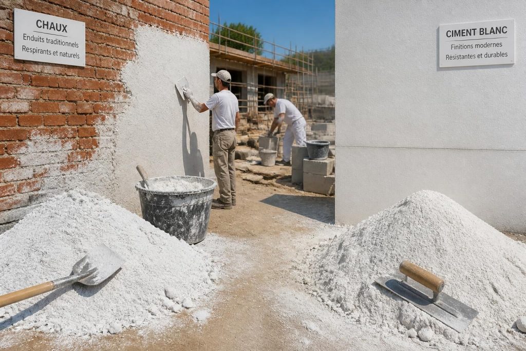 découvrez les différences entre la chaux et le ciment blanc, ainsi que leurs utilisations spécifiques en construction pour des projets durables et esthétiques.