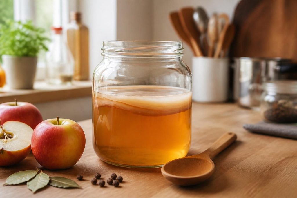 découvrez comment préparer et utiliser la mère de vinaigre en cuisine pour des recettes savoureuses et des conservations naturelles.