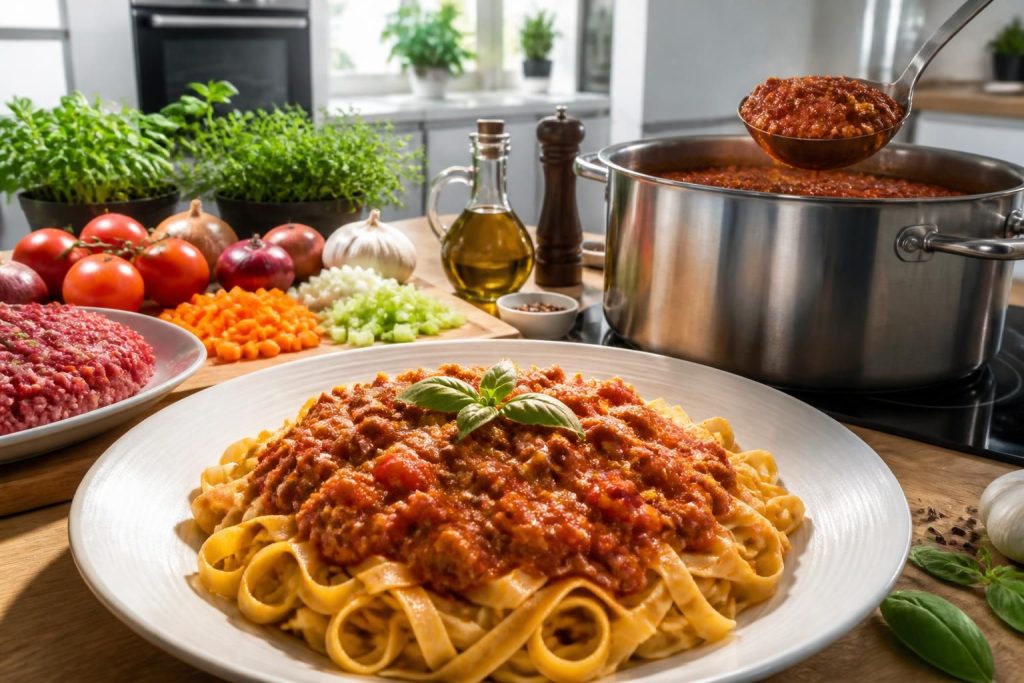 découvrez comment calculer la quantité idéale de sauce bolognaise pour 10 personnes avec notre recette facile et astuces pour un plat savoureux et généreux.