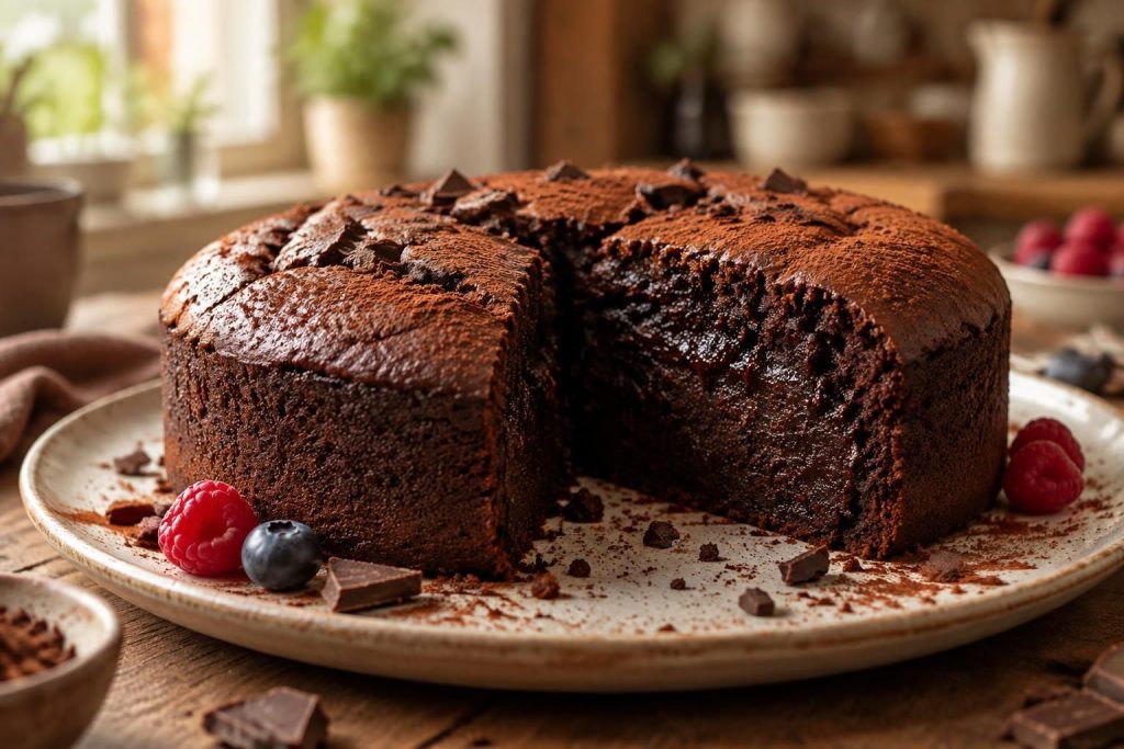 découvrez une recette facile de gâteau moelleux au chocolat, fondant et gourmand, idéale pour régaler petits et grands au dessert.