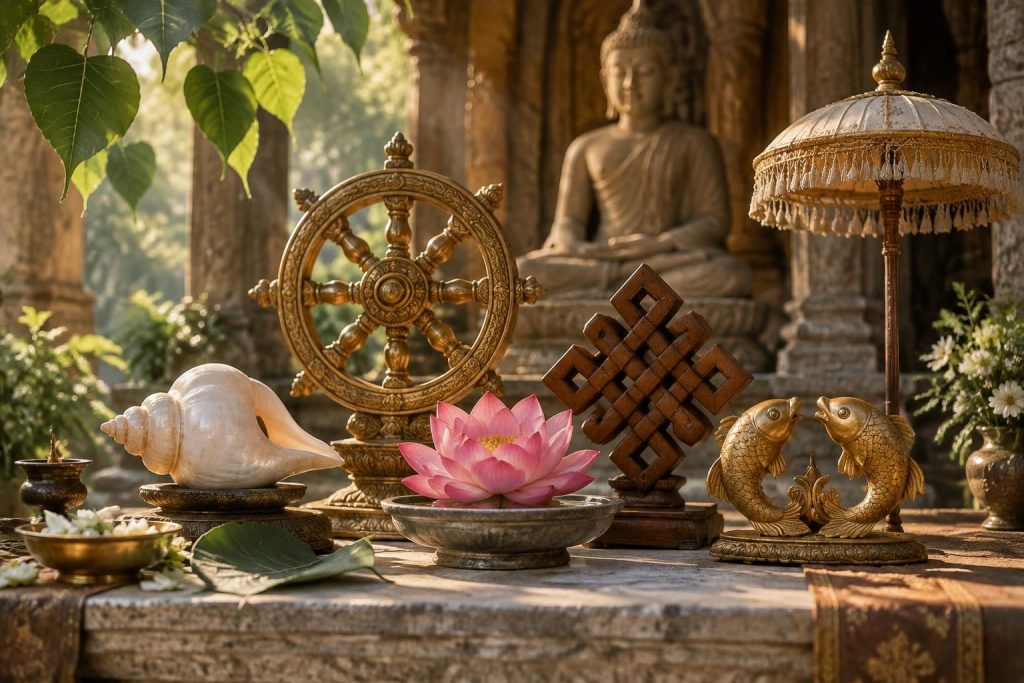 découvrez la signification des symboles bouddhistes incontournables et leurs exemples, du lotus au dharma, pour mieux comprendre leur place dans la tradition bouddhiste.